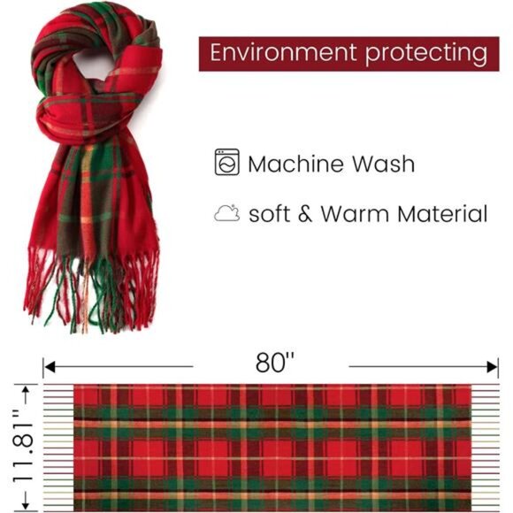 Winter Scarfs for Women - 79" x 23" S4 - Picture 4 of 6